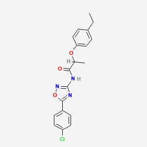 N-[5-(4-chlorophenyl)-1,2,4-oxadiazol-3-yl]-2-(4-ethylphenoxy)propanamide