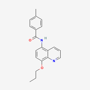 molecular formula C20H20N2O2 B11317547 4-methyl-N-(8-propoxyquinolin-5-yl)benzamide 