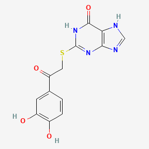 1-(3,4-Dihydroxyphenyl)-2-[(6-hydroxy-9H-purin-2-YL)sulfanyl]ethan-1-one