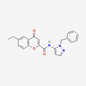 N-(1-benzyl-1H-pyrazol-5-yl)-6-ethyl-4-oxo-4H-chromene-2-carboxamide