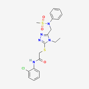 N-(2-chlorophenyl)-2-[(4-ethyl-5-{[(methylsulfonyl)(phenyl)amino]methyl}-4H-1,2,4-triazol-3-yl)sulfanyl]acetamide