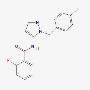 2-fluoro-N-[1-(4-methylbenzyl)-1H-pyrazol-5-yl]benzamide