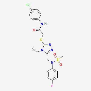 N-(4-chlorophenyl)-2-[(4-ethyl-5-{[(4-fluorophenyl)(methylsulfonyl)amino]methyl}-4H-1,2,4-triazol-3-yl)sulfanyl]acetamide