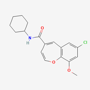 7-chloro-N-cyclohexyl-9-methoxy-1-benzoxepine-4-carboxamide