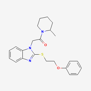 1-(2-methylpiperidin-1-yl)-2-{2-[(2-phenoxyethyl)sulfanyl]-1H-benzimidazol-1-yl}ethanone