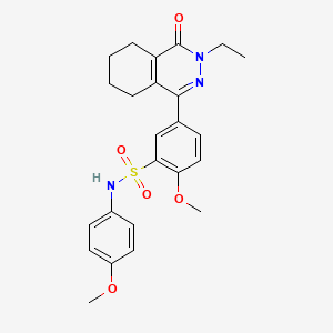 5-(3-ethyl-4-oxo-3,4,5,6,7,8-hexahydrophthalazin-1-yl)-2-methoxy-N-(4-methoxyphenyl)benzenesulfonamide