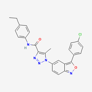 1-[3-(4-chlorophenyl)-2,1-benzoxazol-5-yl]-N-(4-ethylphenyl)-5-methyl-1H-1,2,3-triazole-4-carboxamide