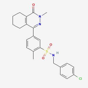 N-(4-chlorobenzyl)-2-methyl-5-(3-methyl-4-oxo-3,4,5,6,7,8-hexahydrophthalazin-1-yl)benzenesulfonamide