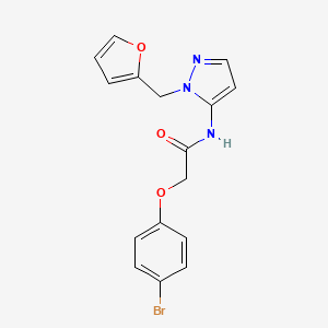 2-(4-bromophenoxy)-N-[1-(furan-2-ylmethyl)-1H-pyrazol-5-yl]acetamide