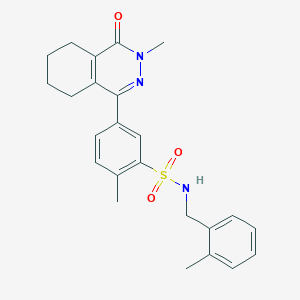 2-methyl-N-(2-methylbenzyl)-5-(3-methyl-4-oxo-3,4,5,6,7,8-hexahydrophthalazin-1-yl)benzenesulfonamide