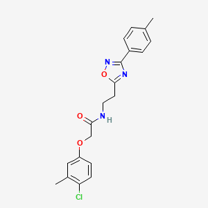 molecular formula C20H20ClN3O3 B11317772 2-(4-chloro-3-methylphenoxy)-N-{2-[3-(4-methylphenyl)-1,2,4-oxadiazol-5-yl]ethyl}acetamide 