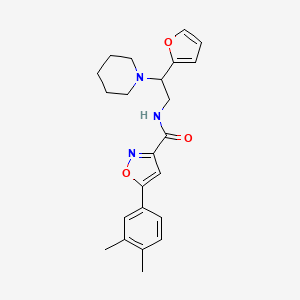 5-(3,4-dimethylphenyl)-N-[2-(furan-2-yl)-2-(piperidin-1-yl)ethyl]-1,2-oxazole-3-carboxamide