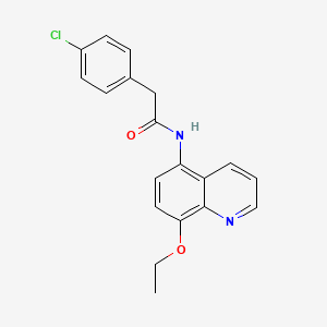 molecular formula C19H17ClN2O2 B11317802 2-(4-chlorophenyl)-N-(8-ethoxyquinolin-5-yl)acetamide 