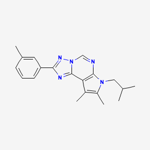 molecular formula C20H23N5 B11317815 7-isobutyl-8,9-dimethyl-2-(3-methylphenyl)-7H-pyrrolo[3,2-e][1,2,4]triazolo[1,5-c]pyrimidine 