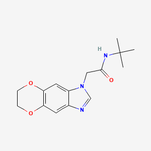 N-tert-butyl-2-(6,7-dihydro-1H-[1,4]dioxino[2,3-f]benzimidazol-1-yl)acetamide