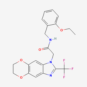 N-(2-ethoxybenzyl)-2-[2-(trifluoromethyl)-6,7-dihydro-1H-[1,4]dioxino[2,3-f]benzimidazol-1-yl]acetamide