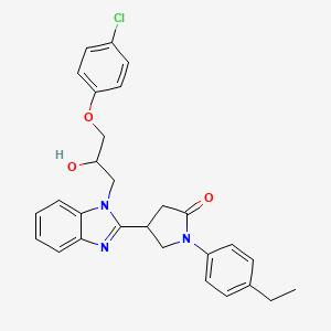 4-{1-[3-(4-chlorophenoxy)-2-hydroxypropyl]-1H-benzimidazol-2-yl}-1-(4-ethylphenyl)pyrrolidin-2-one