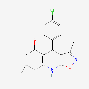 4-(4-chlorophenyl)-3,7,7-trimethyl-4,7,8,9-tetrahydro[1,2]oxazolo[5,4-b]quinolin-5(6H)-one