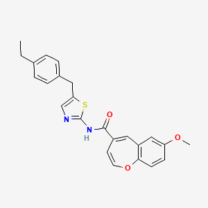 N-[5-(4-ethylbenzyl)-1,3-thiazol-2-yl]-7-methoxy-1-benzoxepine-4-carboxamide