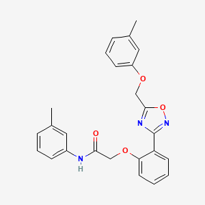 2-(2-{5-[(3-methylphenoxy)methyl]-1,2,4-oxadiazol-3-yl}phenoxy)-N-(3-methylphenyl)acetamide