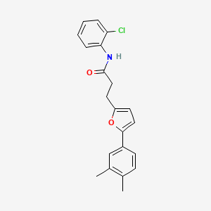 N-(2-chlorophenyl)-3-[5-(3,4-dimethylphenyl)furan-2-yl]propanamide