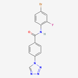 N-(4-bromo-2-fluorophenyl)-4-(1H-tetrazol-1-yl)benzamide