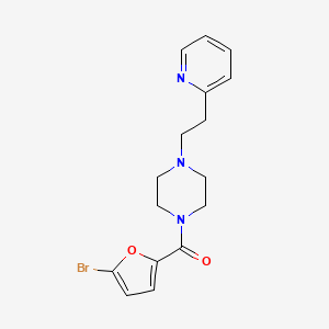 molecular formula C16H18BrN3O2 B11317888 (5-Bromofuran-2-yl){4-[2-(pyridin-2-yl)ethyl]piperazin-1-yl}methanone 