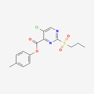 4-Methylphenyl 5-chloro-2-(propylsulfonyl)pyrimidine-4-carboxylate