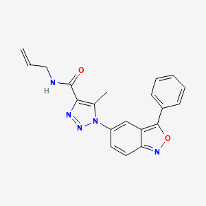 molecular formula C20H17N5O2 B11317899 5-methyl-1-(3-phenyl-2,1-benzoxazol-5-yl)-N-(prop-2-en-1-yl)-1H-1,2,3-triazole-4-carboxamide 