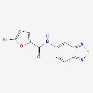 molecular formula C11H6BrN3O2S B11317909 N-(2,1,3-benzothiadiazol-5-yl)-5-bromofuran-2-carboxamide 