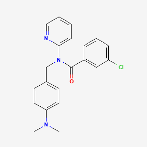 3-chloro-N-[4-(dimethylamino)benzyl]-N-(pyridin-2-yl)benzamide