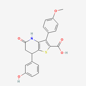 5-Hydroxy-7-(3-hydroxyphenyl)-3-(4-methoxyphenyl)-6,7-dihydrothieno[3,2-b]pyridine-2-carboxylic acid