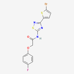 N-[3-(5-bromothiophen-2-yl)-1,2,4-thiadiazol-5-yl]-2-(4-fluorophenoxy)acetamide