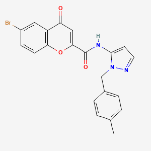 6-bromo-N-[1-(4-methylbenzyl)-1H-pyrazol-5-yl]-4-oxo-4H-chromene-2-carboxamide