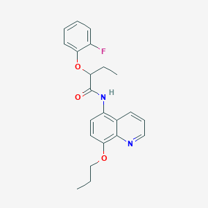 2-(2-fluorophenoxy)-N-(8-propoxyquinolin-5-yl)butanamide