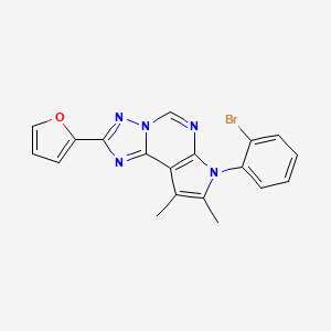 7-(2-bromophenyl)-2-(2-furyl)-8,9-dimethyl-7H-pyrrolo[3,2-e][1,2,4]triazolo[1,5-c]pyrimidine