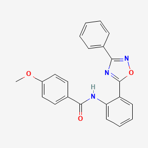 4-methoxy-N-[2-(3-phenyl-1,2,4-oxadiazol-5-yl)phenyl]benzamide