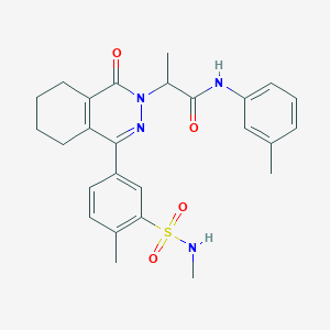 2-{4-[4-methyl-3-(methylsulfamoyl)phenyl]-1-oxo-5,6,7,8-tetrahydrophthalazin-2(1H)-yl}-N-(3-methylphenyl)propanamide