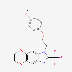 1-[2-(4-methoxyphenoxy)ethyl]-2-(trifluoromethyl)-6,7-dihydro-1H-[1,4]dioxino[2,3-f]benzimidazole