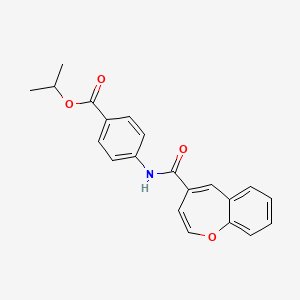 molecular formula C21H19NO4 B11318069 Propan-2-yl 4-[(1-benzoxepin-4-ylcarbonyl)amino]benzoate 