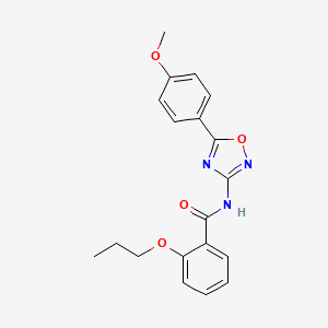 molecular formula C19H19N3O4 B11318071 N-[5-(4-methoxyphenyl)-1,2,4-oxadiazol-3-yl]-2-propoxybenzamide 