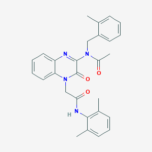 N-(4-{2-[(2,6-dimethylphenyl)amino]-2-oxoethyl}-3-oxo-3,4-dihydroquinoxalin-2-yl)-N-(2-methylbenzyl)acetamide