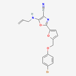 2-{5-[(4-Bromophenoxy)methyl]furan-2-yl}-5-(prop-2-en-1-ylamino)-1,3-oxazole-4-carbonitrile