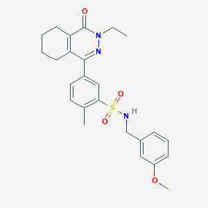 5-(3-ethyl-4-oxo-3,4,5,6,7,8-hexahydrophthalazin-1-yl)-N-(3-methoxybenzyl)-2-methylbenzenesulfonamide