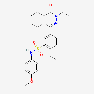 molecular formula C25H29N3O4S B11318089 2-ethyl-5-(3-ethyl-4-oxo-3,4,5,6,7,8-hexahydrophthalazin-1-yl)-N-(4-methoxyphenyl)benzenesulfonamide 