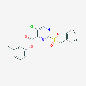 2,3-Dimethylphenyl 5-chloro-2-[(2-methylbenzyl)sulfonyl]pyrimidine-4-carboxylate