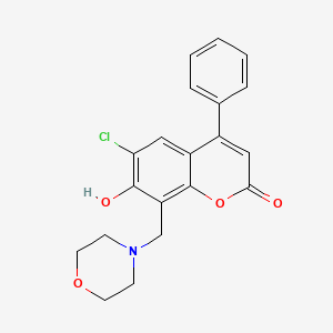 6-chloro-7-hydroxy-8-(morpholin-4-ylmethyl)-4-phenyl-2H-chromen-2-one