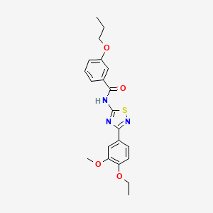 N-[3-(4-ethoxy-3-methoxyphenyl)-1,2,4-thiadiazol-5-yl]-3-propoxybenzamide