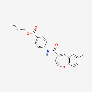 Butyl 4-{[(7-methyl-1-benzoxepin-4-yl)carbonyl]amino}benzoate