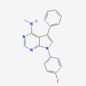 molecular formula C19H15FN4 B11318184 7-(4-fluorophenyl)-N-methyl-5-phenyl-7H-pyrrolo[2,3-d]pyrimidin-4-amine 